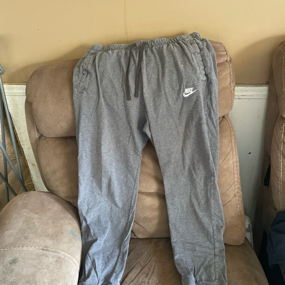 Nike Kids Gray Elastic-Waist Jogger Sweatpants